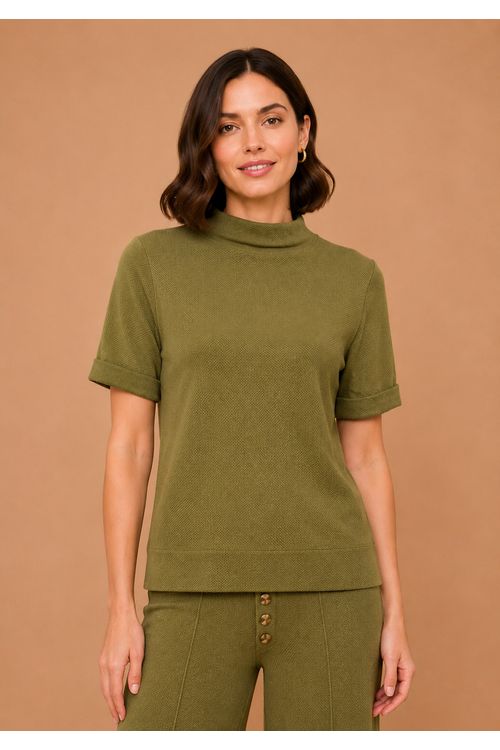 Blusa heritage gola alta VERDE